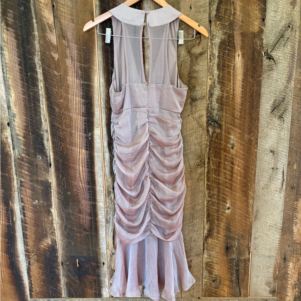 Mauve Ruched Dress - Picture 2 of 4